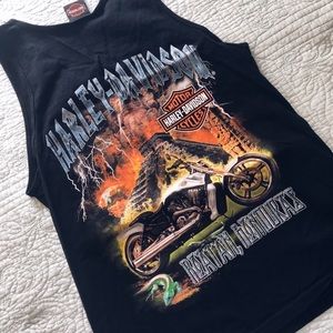 Vintage Harley Davidson Black Muscle Tank